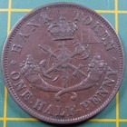 1854 Province Of Canada Half Penny Token Pc-5c1