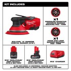 Milwaukee 2585-22cx M12 Fuel 12v 6  Random Orbital Sander Kit  3 16  
