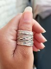 Silver Stacking Rings  925 Sterling Silver Ring  Set Of 8 Rings Silver  All Size