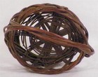 Sewing Yarn Basket Wicker Brown Small Victorian Weave Adorable Antique As Is