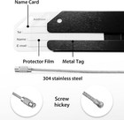 12 Pack Aluminum Luggage Tags Set With Name Id Card For Travel Suitcase Baggage