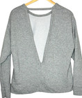 Nike Womens M Gray Open Back Versa Training Sweatshirt Top Barre Yoga Dri-fit