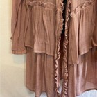 A-28 Jodifl Pink Ruffled 3 4 Sleeve Open Lightweight Long Suit Jacket Size S
