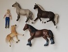 Lot Of Schleich Horses  Veterinarian  5 Pieces  Frisian  Icelandic  Mare  Foal
