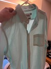  xl Tall  Light Green Cotton Button-down Dress Shirt  casual   Soft   Pre-owned 