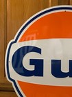 Gulf Gasoline Metal Sign Garage Vintage Style Wall Decor Tools Oil Bar Pub