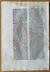 Decorative Incunable Leaf Biblia Latina Amerbach Basel  f  - 1481
