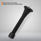 Satin Nickel Spring Door Stop Wall Protector With Rubber Bumper Heavy Duty Steel