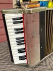 Japanese 1960   s Mid-century Musical Accordian Shaped Bar Set   Decanter 