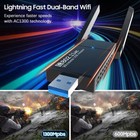 2x1 Usb 3 0 Wireless Wifi Adapter 1300mbps Long Range Dongle Dual Band Network