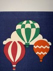 Vintage Marushka Hot Air Balloon Textile Wall Art 13x16 Mcm Screen Print