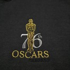 Vtg 76th Oscars Black Sweatshirt Academy Awards Cinema Y2k Minimalist Mens M