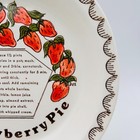 Strawberry Pie Recipe Baker Dish 10 Inch Royal China Country Harvest Vtg 1983