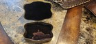 Vintage Antique French Gilt Bronze Hand Paintee Portrait Vanity Trinket Box