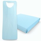 Adult Bibs Disposable Tie-back Poly Protect Clothes From Spills 16  X 33   blue 