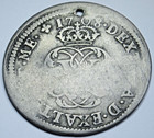 1708 Spanish 2 Reales Genuine 1700 s Colonial Two Bit Pirate Treasure Holed Coin