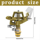 2 Pack Brass Impact Sprinkler Head 1 2 Inch Adjustable 360 Lawn Yard Irrigation