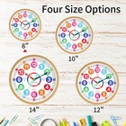 Learning Clock For Kids Telling Time Easily Teaching 8 Inch  Wood Color 