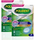 Polident Overnight Whitening Dental Cleanser Tablets 90 Ct  2 Pack  Antibacteria