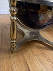 Gemstone World Globe Semi-precious Extra Large Vintage Brass Stand With Compass