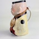 Antique German Paddy Irishman Figural Creamer Toby Jug Original Shamrock Tag