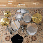 Meinl Cymbals Hcs Cymbal Set Box Pack For Drums Hihats  Crash  Plus Free Splash 