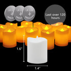 12 24 Pcs Flameless Led Votive Candles Battery Flickering Tea Lights Candle
