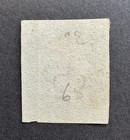 Great Britain Penny Black Plate 6 Red Maltese Cross 4 Margins