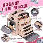 Travel Cosmetic Makeup Bag Toiletry Hanging Organizer Storage Case Pouch Women