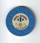 Hotel Nevada  1 Casino Chip Blue With    H c  Ely Nv 1981  Exc  Cond 