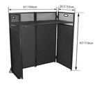 Portable Dj Facade Table Station Metal Frame Dj Booth Foldable Dj Booth Panel