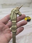 Vintage Solid Brass Unicorn Fantasy Letter Opener  Appr  9 