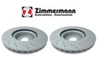 For Mercedes W216 W221 W230 Set Of 2 Front Brake Disc Zimmermann 221421161207