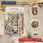 300 Pcs Vintage Retro Stickers Waterproof Vinyl Scrapbook Junk Journal Planner