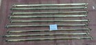6 Antique Brass Stair Rods   Brackets Polished 143cm C1860 Immaculate Rare