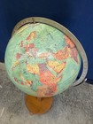Vintage Mid Century Modern Replogle Floor Globe Wooden Base Danish Modern