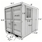 8ft Cubic Shipping Container   Lockable Door   Window   Portable Office   Storag