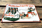 Vintage Drink Mountain Dew Soda Pop Coke Porcelain Gasoline Motor Oil Gas Sign