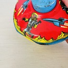 1960s Vintage Toy Spinning Top Space Travel Rockets Astronauts Tin Metal Litho