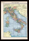 1911 Hammond Antique Original Atlas Map Of Spain   Portugal   On Reverse Italy