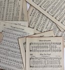 Old Hymnal Sheet Music 20 Pages For Journaling  Crafting  Framing  Ephemeral Lot