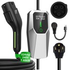 240v 32a 6m Type2 Portable Ev Charger For All Electric Vehicles 2 Nema Plugs 7kw