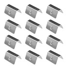 12pcs Car Windshield Water Retaining Strip Clips  Stainless Steel Car Silver