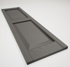 Lifetime Vinyl Raised Panel Shutters 12   x 47    018-tuxedo Gray Pair New Open Box 