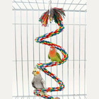 Colorful Parrot Perch Stand Toy With Stretchable Function For Bird Cage