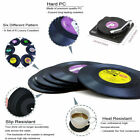 6 Pcs Drink Coasters Absorbent Non-slip Cd Cup Pad Mat Record With Holder Decor
