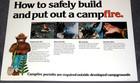  Smokey Bear Poster How To Safely Build And Put Out A Campfire 18 X 24  Cardstck