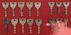 Lot Of 16 Vintage Double-sided Master Padlock Keys - Different Mfg  Eras