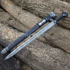 Northman 1095 Damascus Steel Viking Sword  38 Inches  Full Tang  With Scabbard