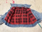 Kids Vtg Denim 2 Pocket Flannel Lined Jacket   Jeans 50s Vtg Distressed Faded 